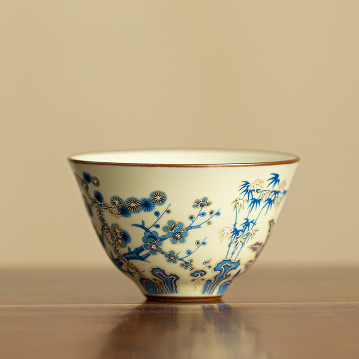 [Ru Kiln]Three Friends Of Winter Small Teacup 55ml Chaliland