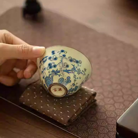 [Ru Kiln]Three Friends Of Winter Small Teacup 55ml Chaliland