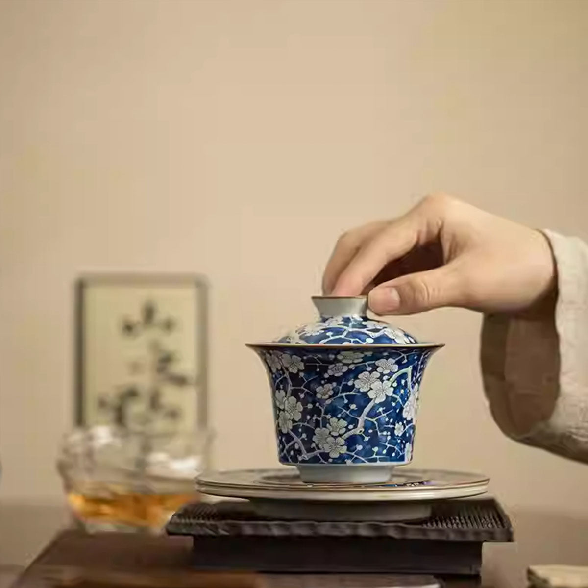 Ru Kiln-Ice Blue Plum Blossom Gaiwan 160ml Chaliland