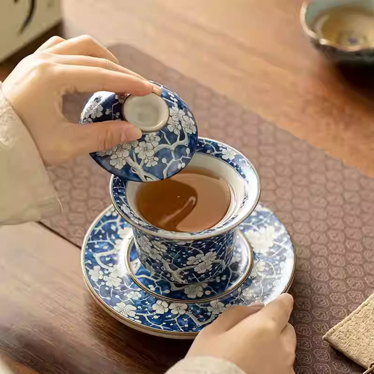 Ru Kiln-Ice Blue Plum Blossom Gaiwan 160ml Chaliland