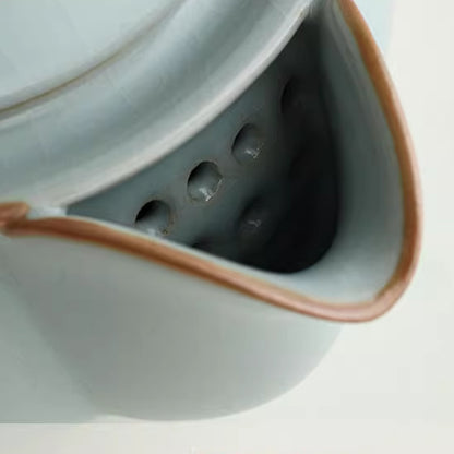 Ru Kiln-Sky Blue Ru Kiln Hand-Grip Teapot 330ml Chaliland