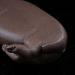 This is a pig tea pet that has fallen into a deep sleep.