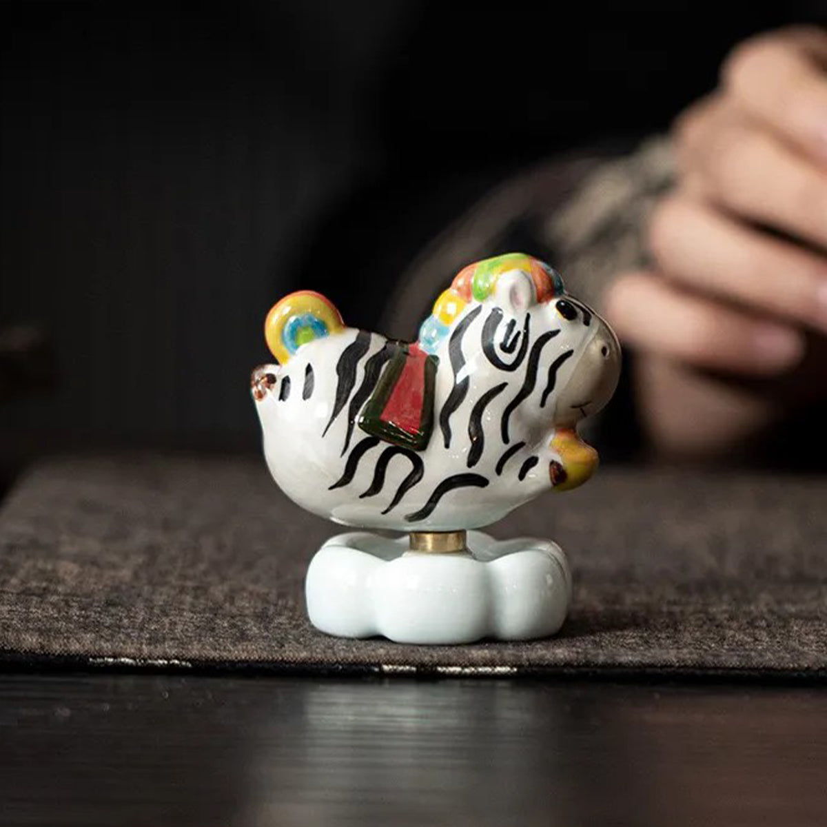 Small Zebra Ceramic Ornament