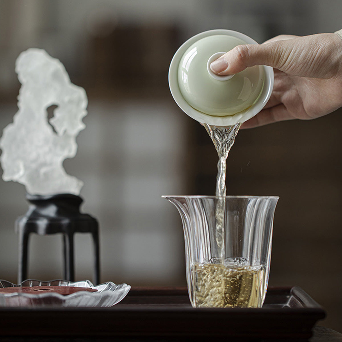 [Porcelain]When The Ginkgo Biloba Turns Yellow Green Fruit Fuling Gaiwan 140ml Chaliland