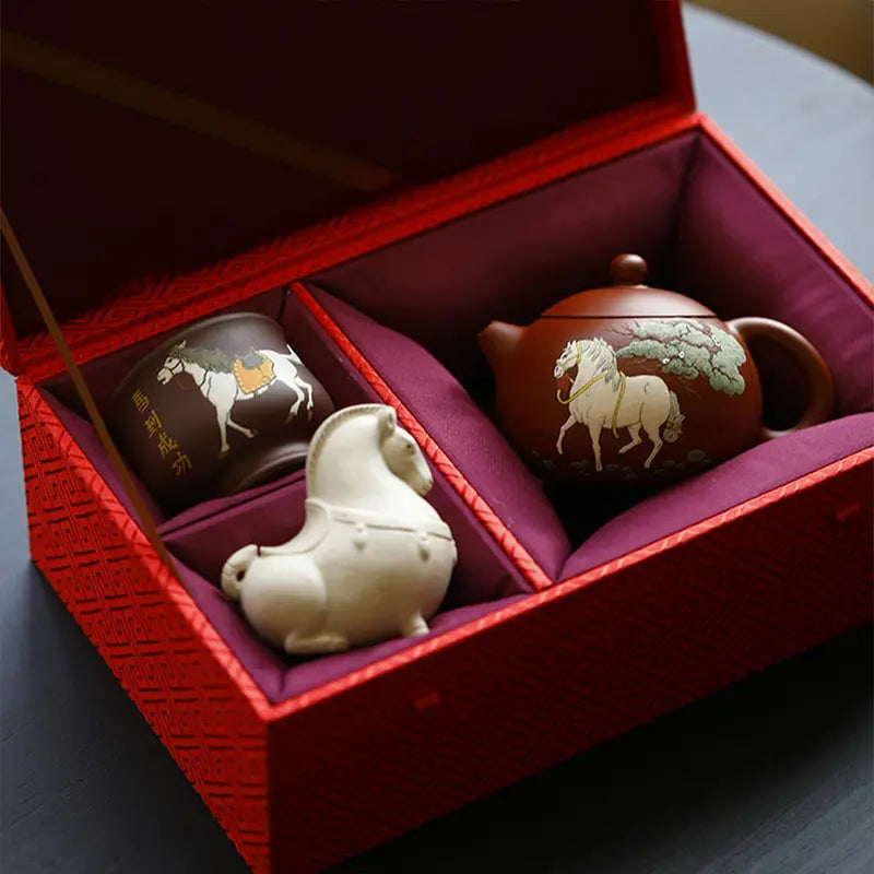 White Horse Xi Shi Teapot Gift Box