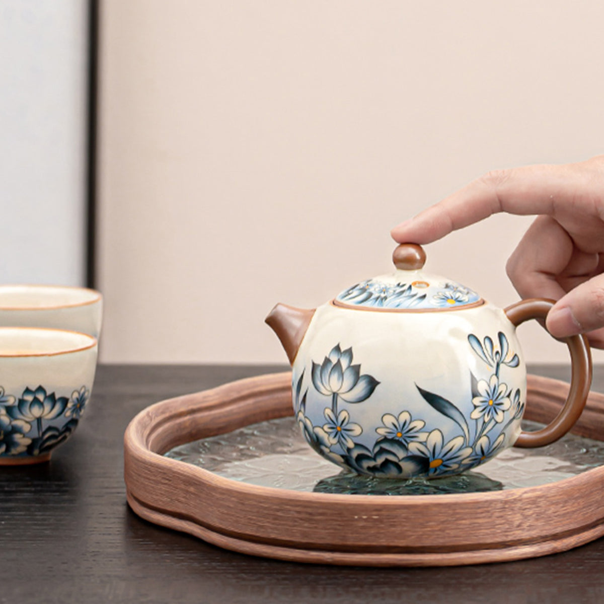Huang Ru Kiln Qing He Series – Xishi Teapot and Two Cups Gift Set (3 pcs)-170ml Chaliland