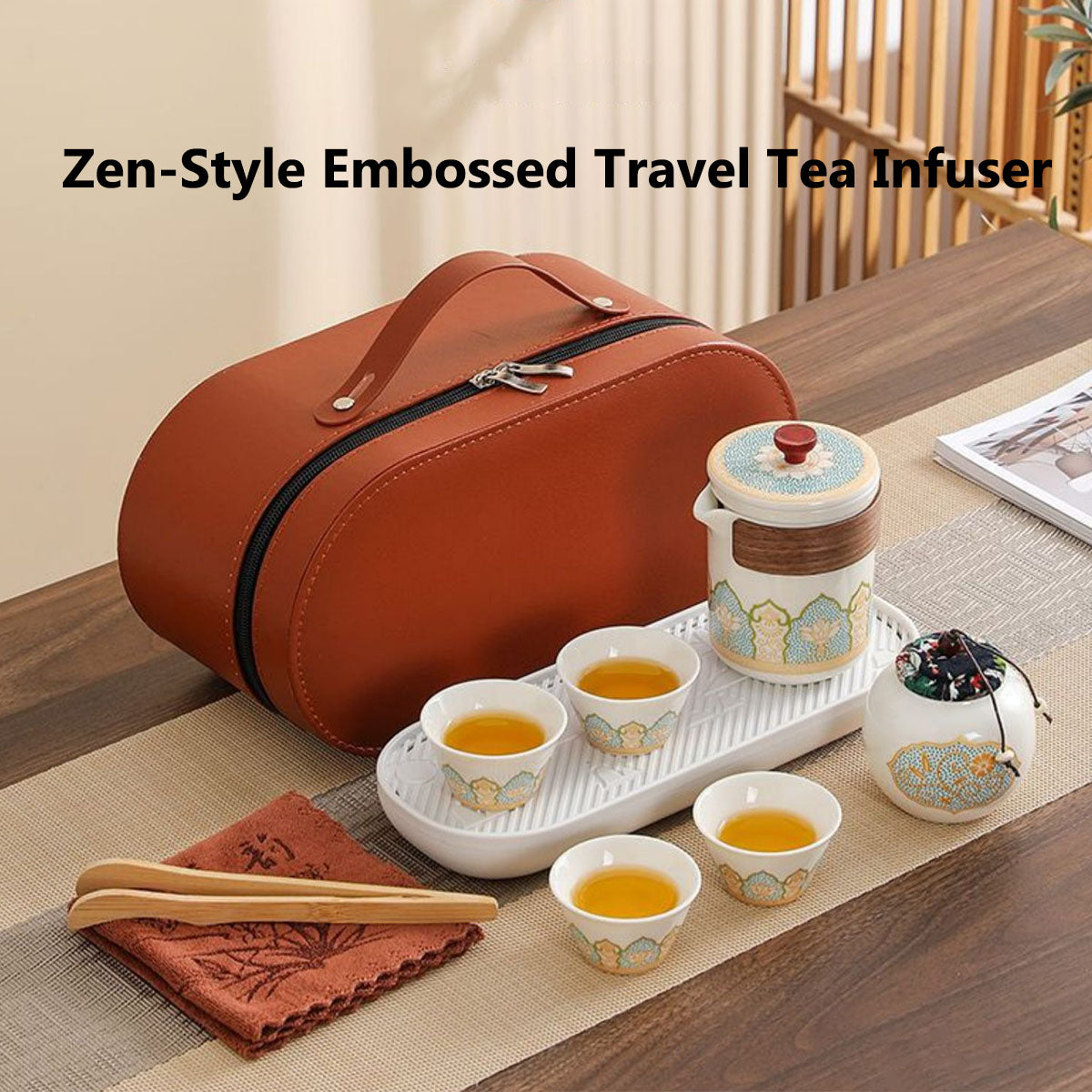 Zen-Style Embossed Travel Tea Infuser Chaliland