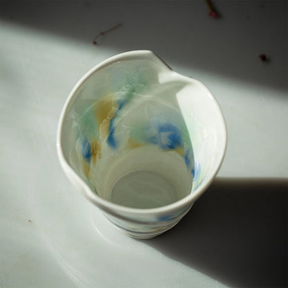 iridescent crystal glaze handheld cup-250ml