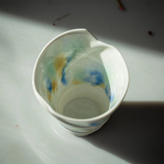 iridescent crystal glaze handheld cup-250ml