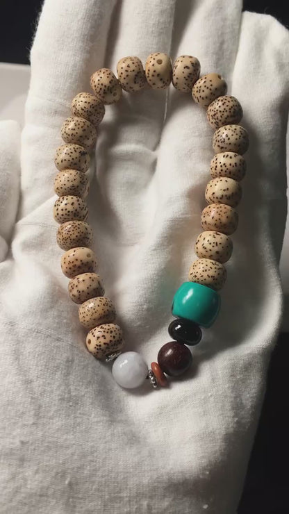 Natural Hainan Gaomi Bodhi Seed Barrel Beads9369